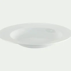 Assiette creuse en porcelaine D23cm - blanc