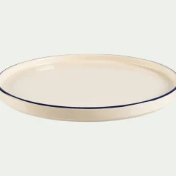 Assiette plate en céramique D26cm - blanc