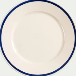 Assiette plate en faïence D27cm - blanc