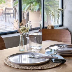 Assiette plate en faïence D28cm - beige alpilles