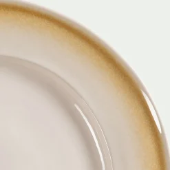 Assiette plate en grès D26,5cm - blanc