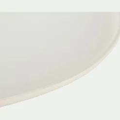 Assiette plate en grès D27cm - blanc ventoux