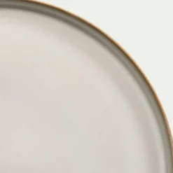 Assiette plate en grès D27cm - beige alpilles