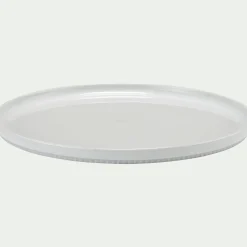 Assiette plate en porcelaine D26cm - blanc