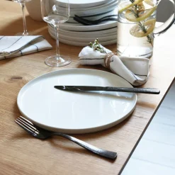 Assiette plate en porcelaine D26cm - blanc