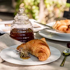 Assiette plate en porcelaine D21cm - blanc