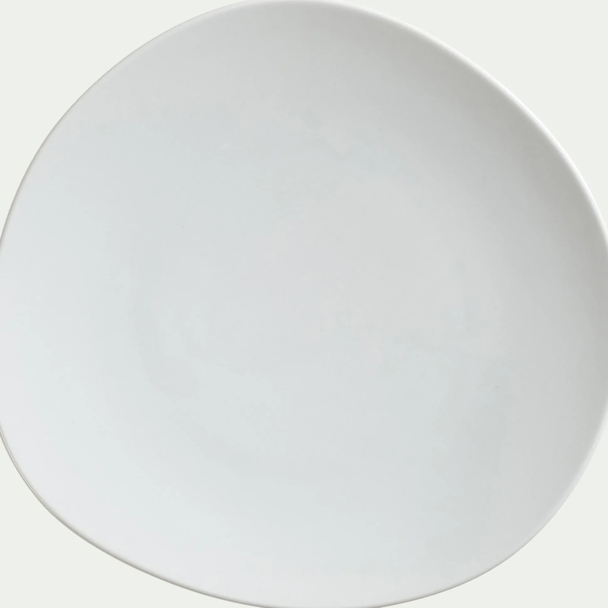 Assiette plate en porcelaine D28cm - blanc