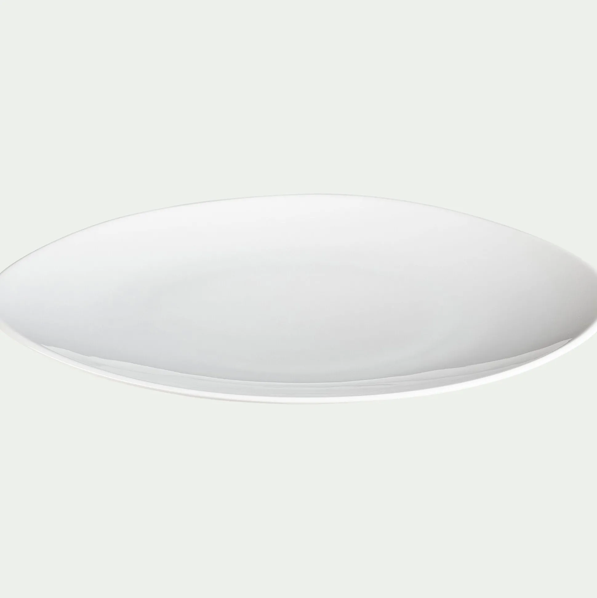 Assiette plate en porcelaine D28cm - blanc