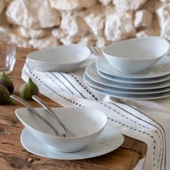 Assiette plate en porcelaine D28cm - blanc