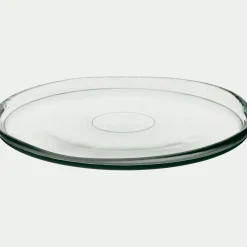 Assiette plate en verre D25cm - transparent