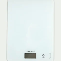 Balance électronique en verre trempé - blanc