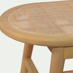 Banc oval en acajou L150cm - bois clair