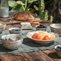 Beurrier en grès réactif 9,5x12,5cm - gris