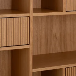 Bibliothèque déstructurée en bois L90xH190cm - bois clair