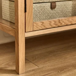 Bibliothèque en chêne et verre - bois clair