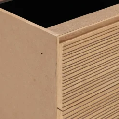 Bloc de 2 grands tiroirs en chêne strié L82cm - bois clair