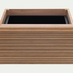 Bloc de 1 tiroir en chêne strié L40cm - bois clair