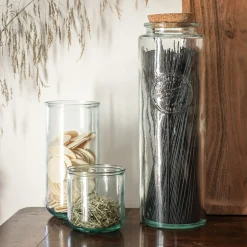 Bocal en verre recyclé 1,8L - transparent