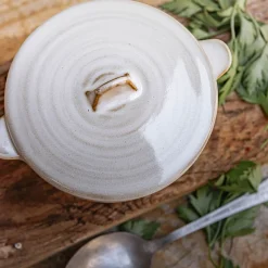 Bol avec couvercle en grès D16,5cm - beige alpilles