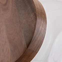 Bonbonnière en verre avec couvercle en acacia 4L - transparent