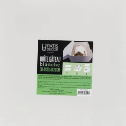 Boîte pâtissière L30,4xl30,4xH20cm - blanc