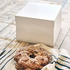 Boîte pâtissière L25,4xl25,4xH20cm - blanc