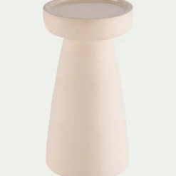 Bougeoir en grès D11,5xH22cm - beige