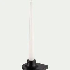 Bougeoir ovale en fonte d'aluminium H3,5cm - noir
