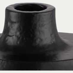 Bougeoir ovale en fonte d'aluminium H3,5cm - noir