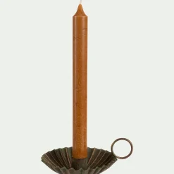 Bougeoir plat en fer H5,5cm - doré