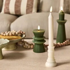 Bougie à LED D5xH27,4cm - beige