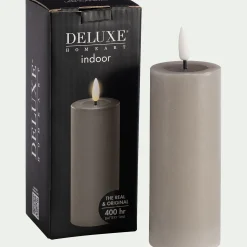 Bougie à LED D5XH12,5cm - taupe