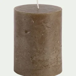 Bougie cylindrique - vert H10cm