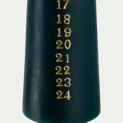 Bougie de Noël en forme de sapin H25cm - vert (modèle aléatoire)