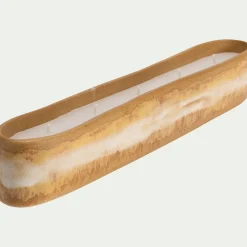 Bougie en faïence ovale l34,5cm - beige