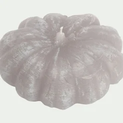 Bougie fleur D14,5cm - gris