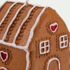 Bougie forme maisonnette pain d'épices - marron