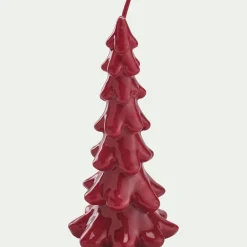 Bougie forme sapin H15,8cm (couleur aléatoire)