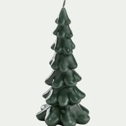 Bougie forme sapin H15,8cm (couleur aléatoire)