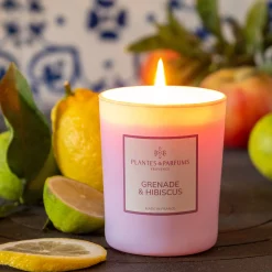 Bougie parfumée senteur Grenade Hibiscus 180g