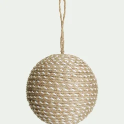 Boule de noël D10cm - naturel (modèle aléatoire)