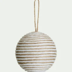 Boule de noël D10cm - naturel (modèle aléatoire)