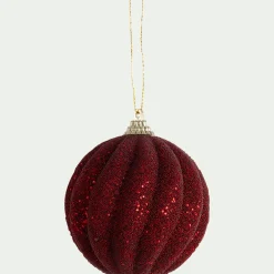 Boule de Noël D8cm - rouge (modèle aléatoire)