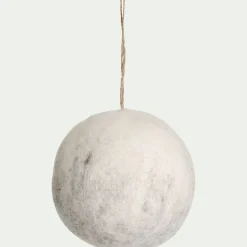 Boule de Noël en laine D9cm (couleur aléatoire)