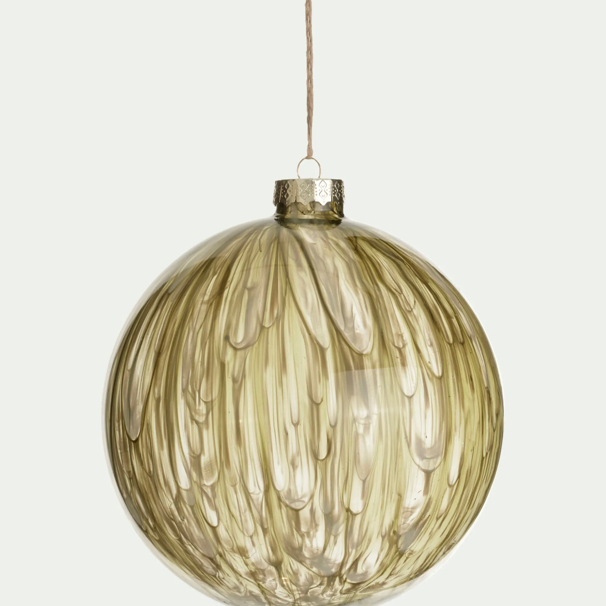 Boule de Noël en verre D15cm - vert