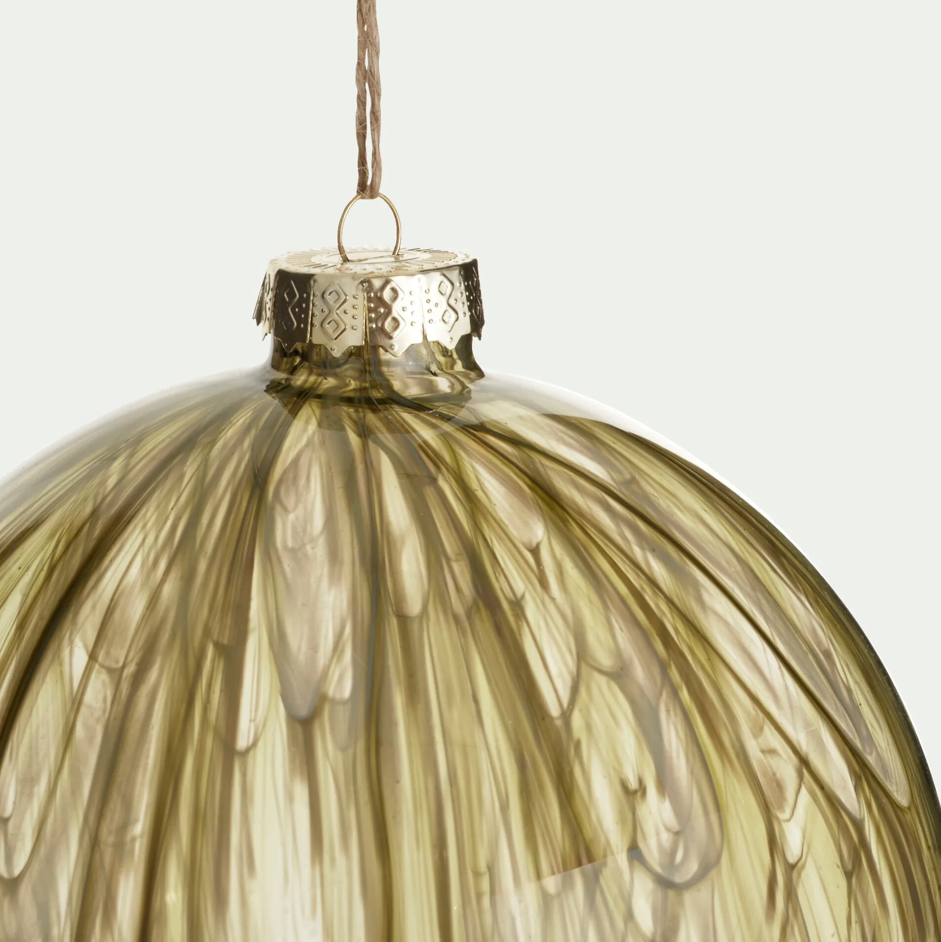 Boule de Noël en verre D15cm - vert