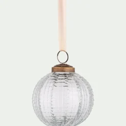 Boule de Noël en verre D7,5cm - transparent