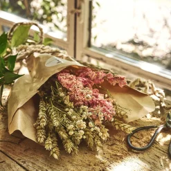 Bouquet de fleurs séchées 35cm - rose