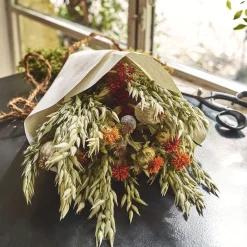 Bouquet de fleurs séchées h55cm - orange