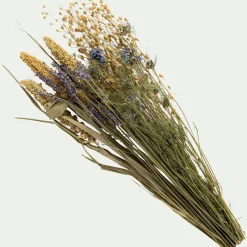 Bouquet de fleurs séchés H35cm - bleu